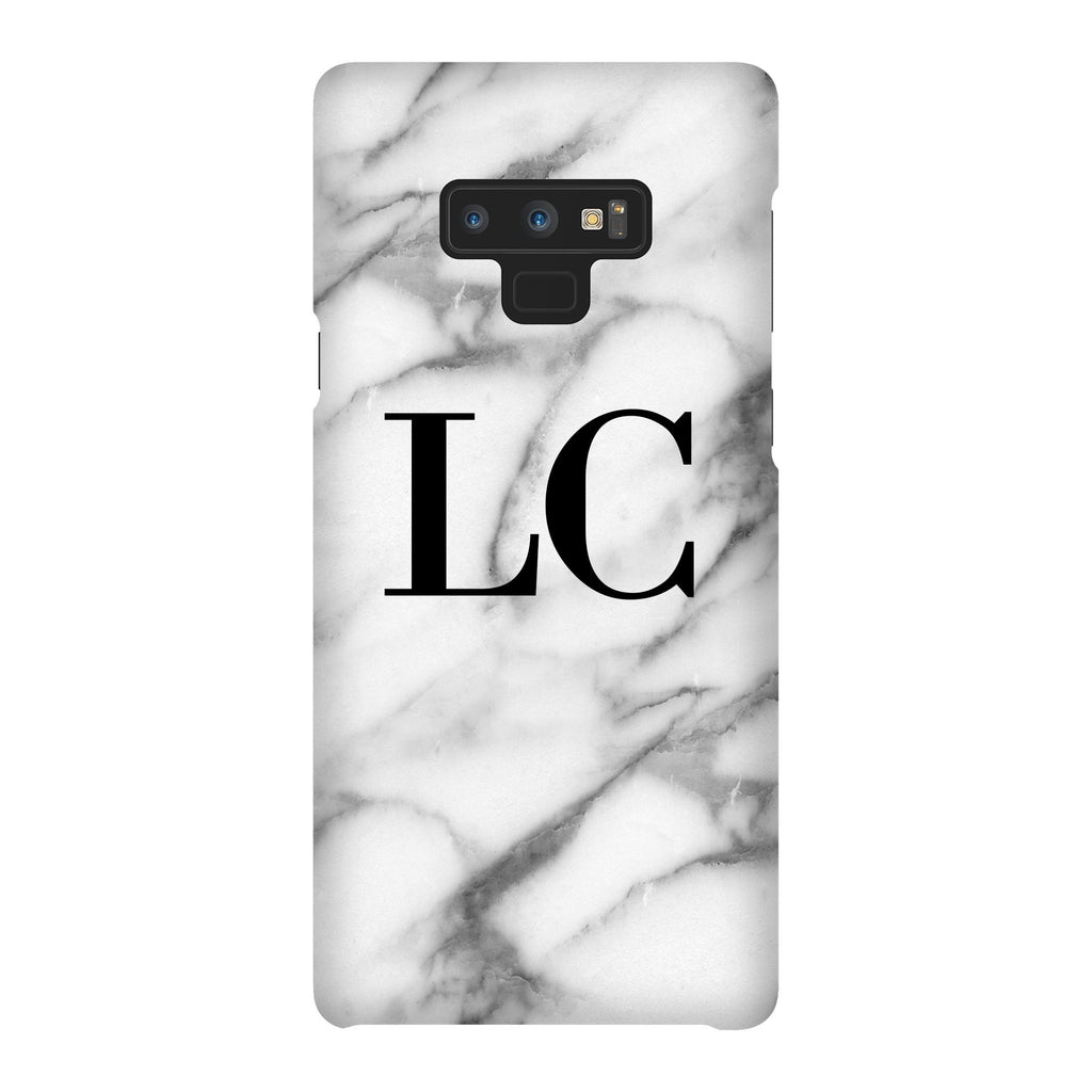 Personalised Pentelic Marble Initials Samsung Galaxy Note 9 Case