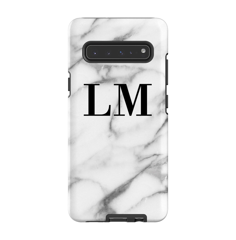 Personalised Pentelic Marble Initials Samsung Galaxy S10 5G Case