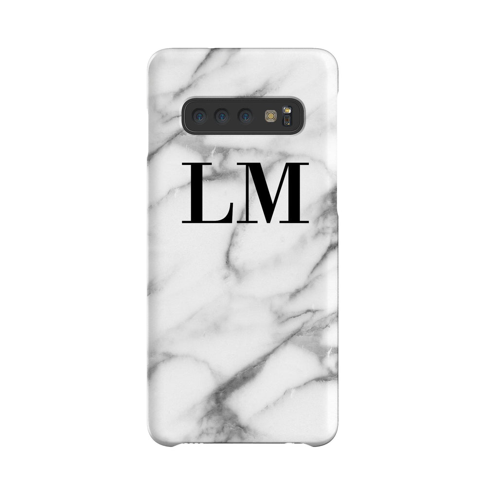 Personalised Pentelic Marble Initials Samsung Galaxy S10 Case