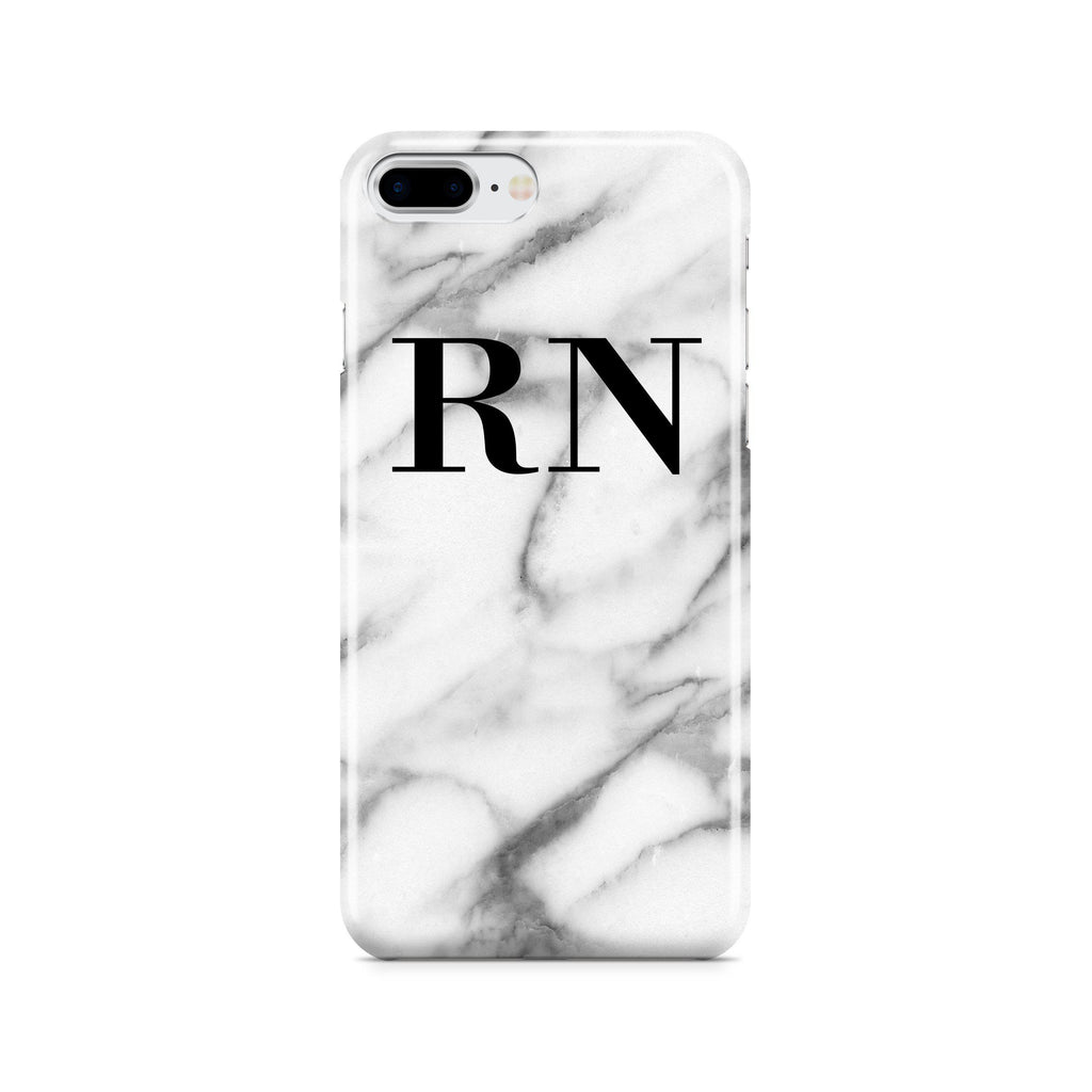 Personalised Pentelic Marble Initials iPhone 8 Plus Case