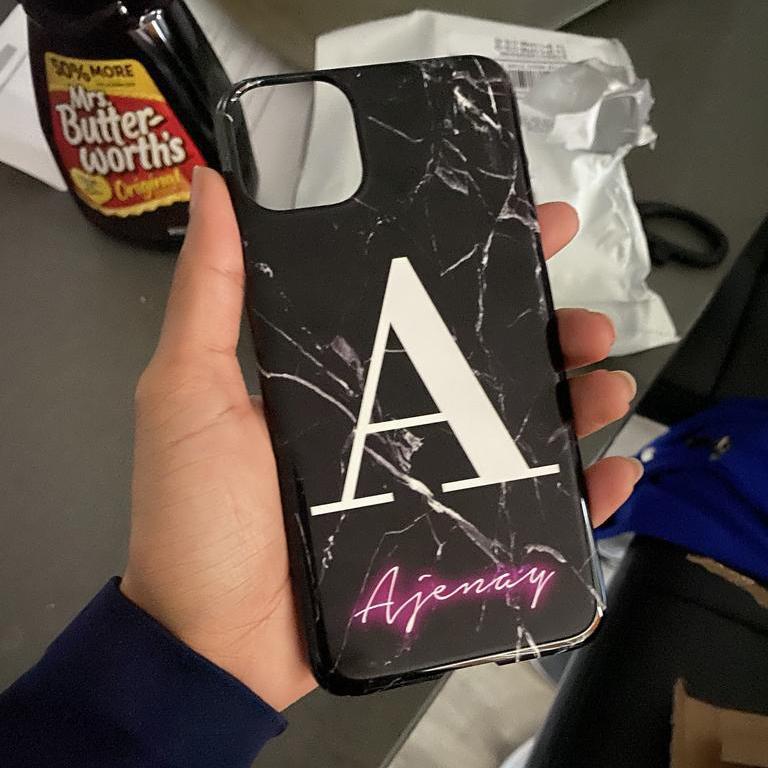 Personalised Neon Initial Name iPhone 14 Pro Case