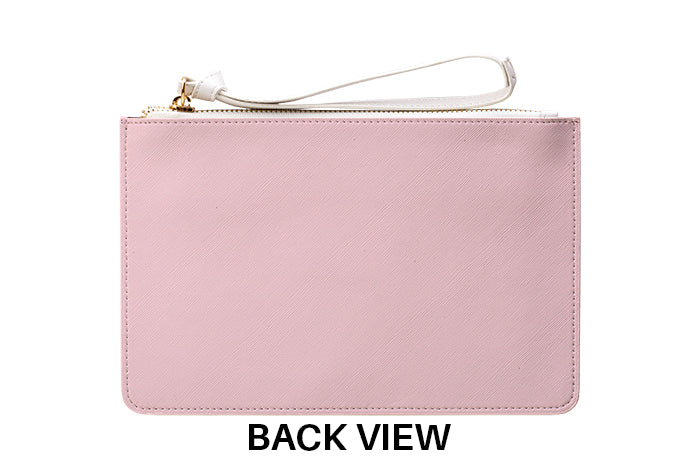 Personalised Bloom Leather Clutch Bag
