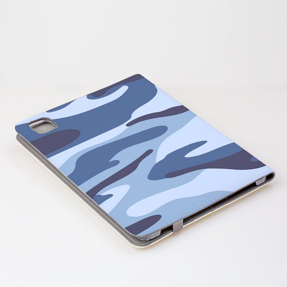 Personalised Cobalt Blue Camouflage Initials iPad Pro Case