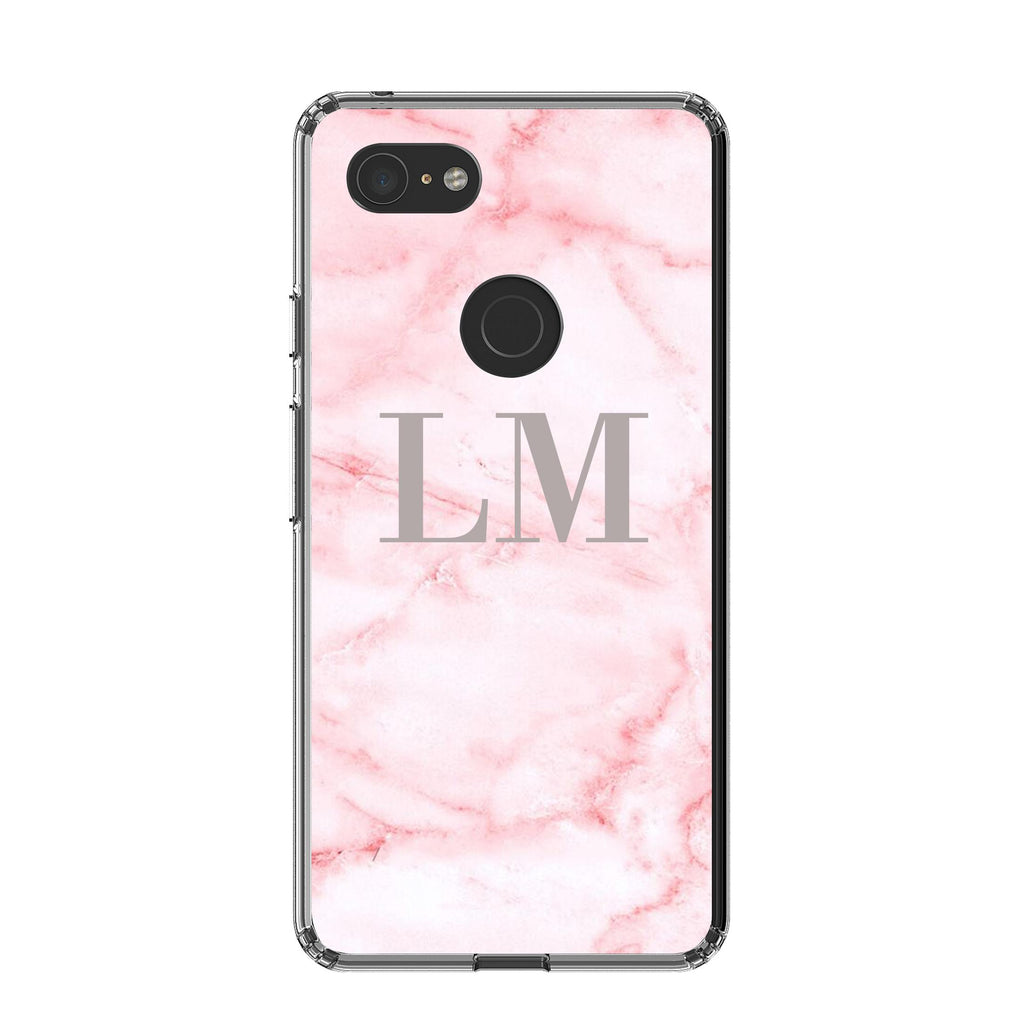 Personalised Cotton Candy Marble Initials Google Pixel 3 XL Case