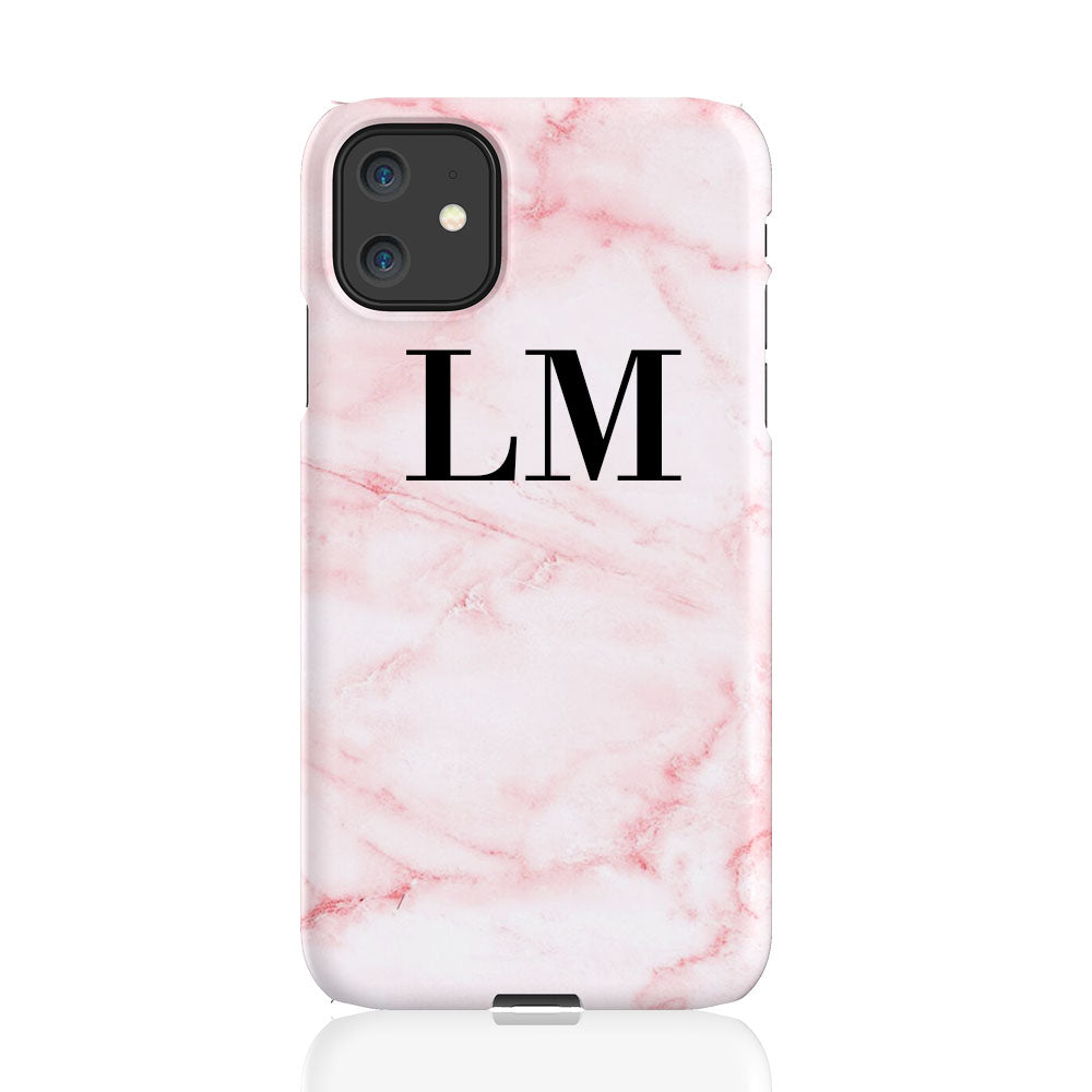 Personalised Cotton Candy Marble Initials iPhone 12 Mini Case