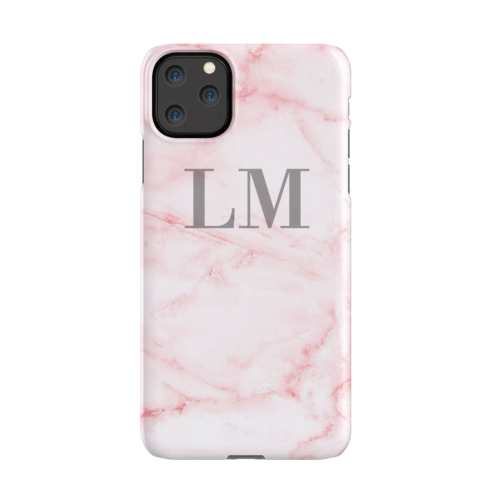 Personalised Cotton Candy Marble Initials iPhone 11 Pro Max Case