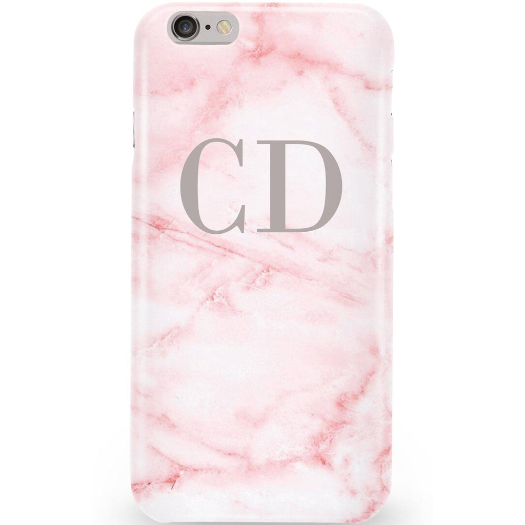 Personalised Cotton Candy Marble Initials iPhone 6/6s Case