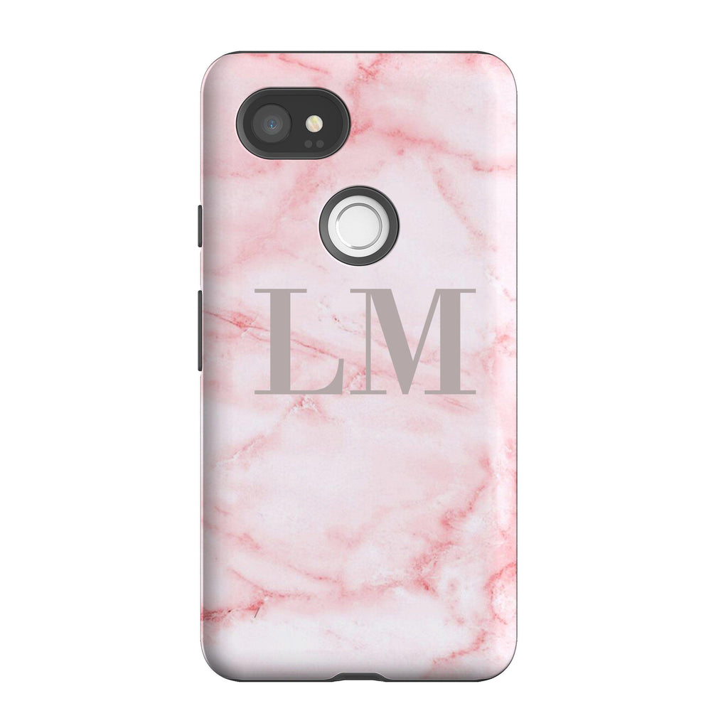 Personalised Cotton Candy Marble Initials Google Pixel 2 XL Case