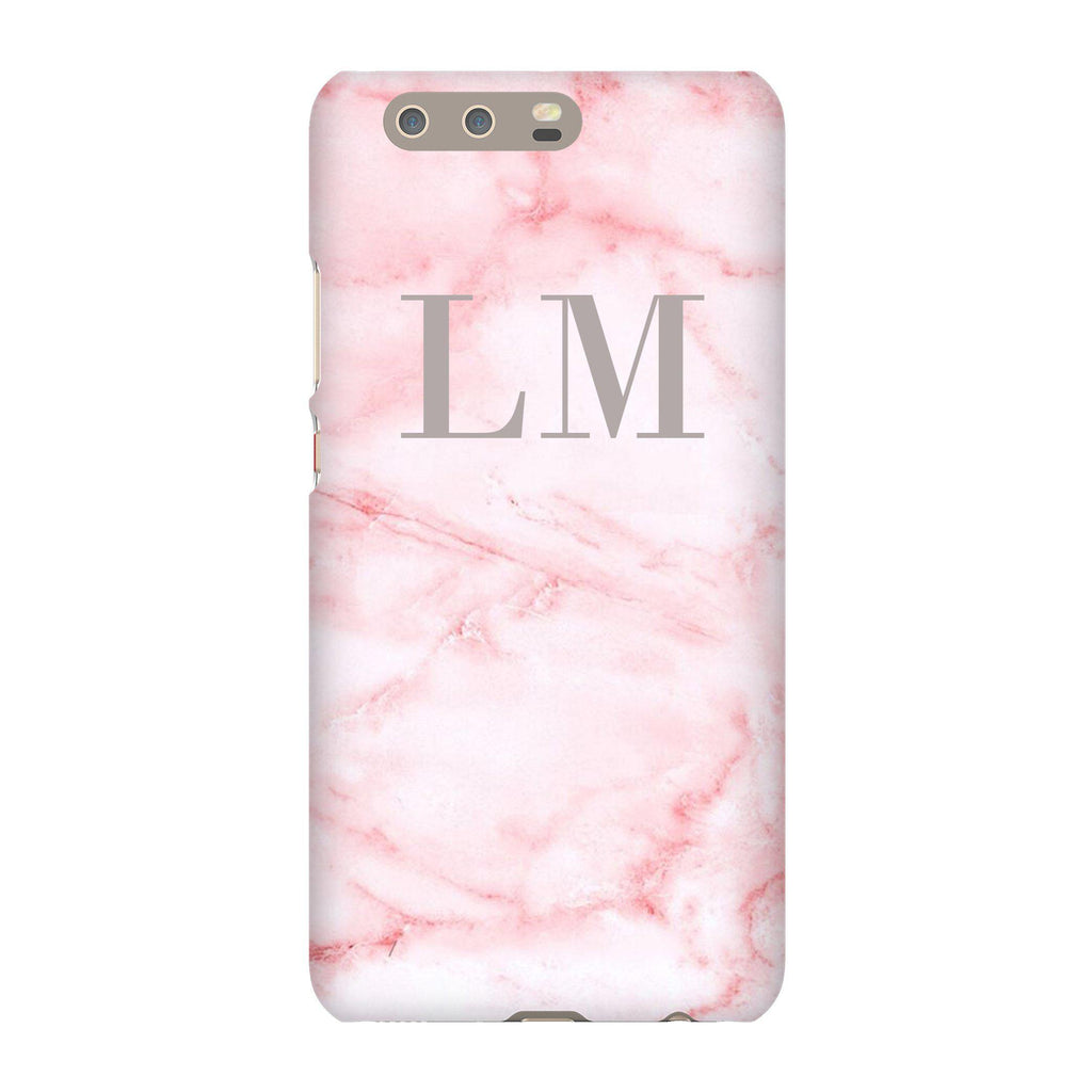 Personalised Cotton Candy Marble Initials Huawei P10 Plus Case
