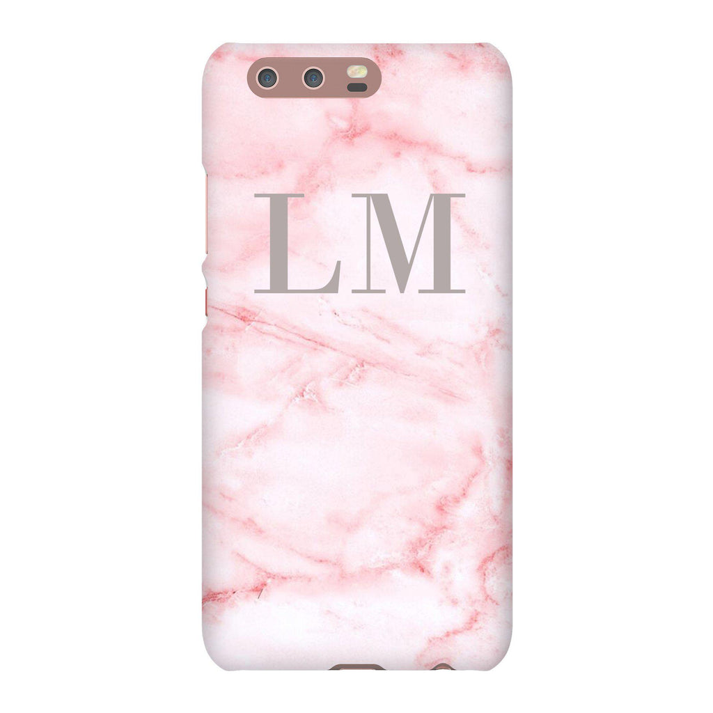 Personalised Cotton Candy Marble Initials Huawei P10 Case