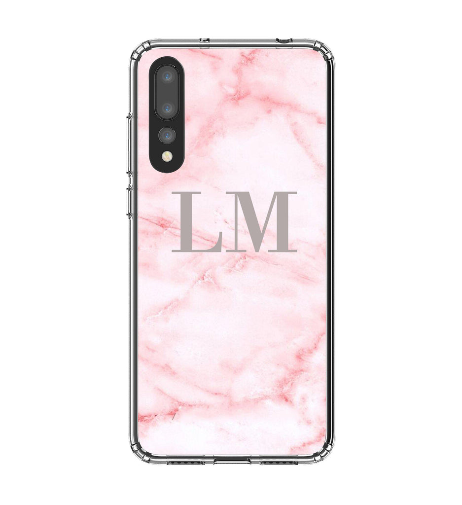 Personalised Cotton Candy Marble Initials Huawei P20 Pro Case
