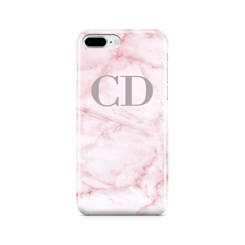 Personalised Cotton Candy Marble Initials iPhone 7 Plus Case