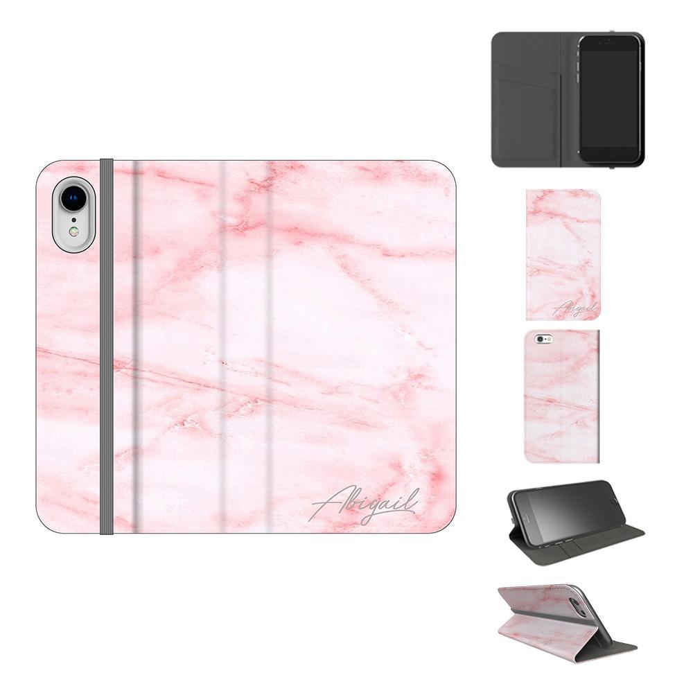 Personalised Cotton Candy Marble Name iPhone XR Case