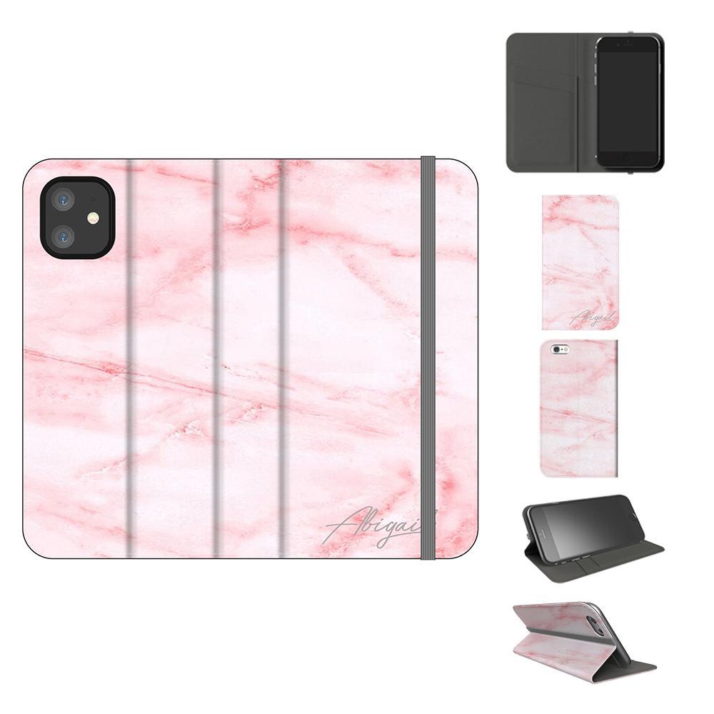 Personalised Cotton Candy Heart Marble iPhone 12 Case