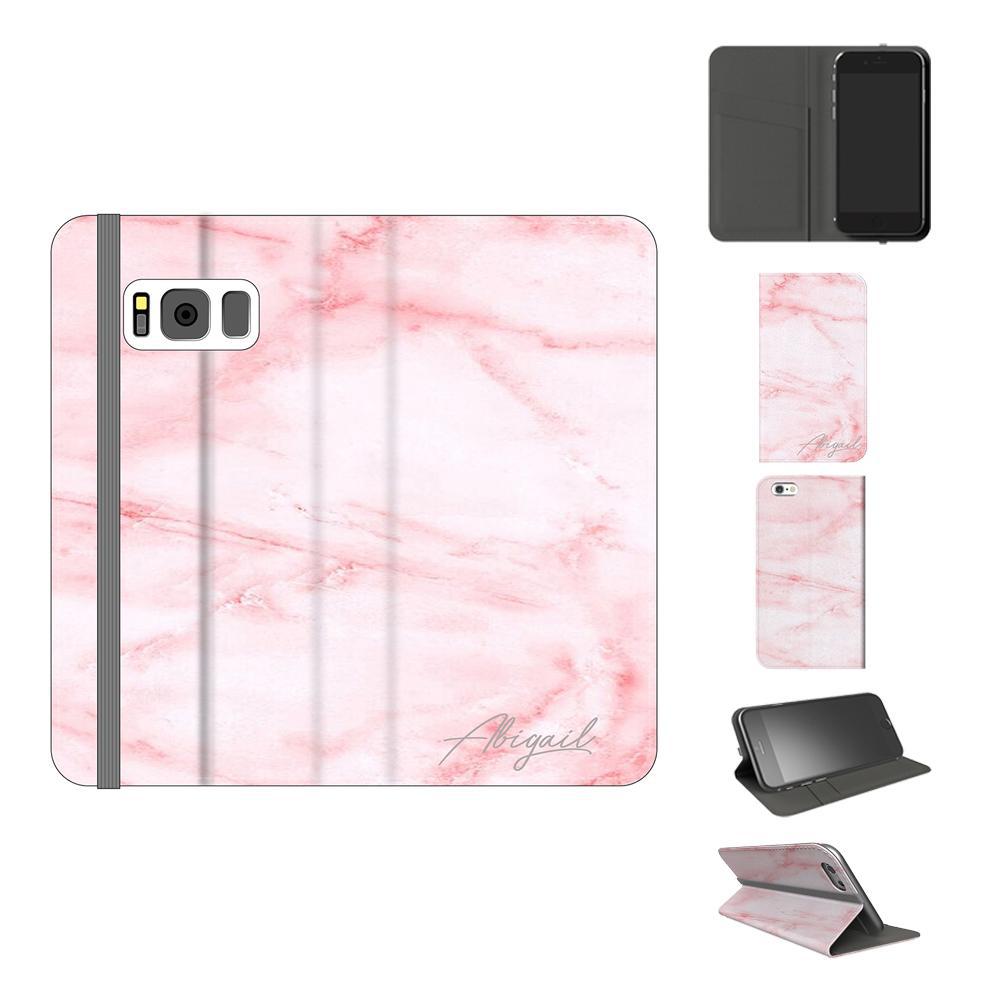 Personalised Cotton Candy Marble Initials Samsung Galaxy S8 Plus Case