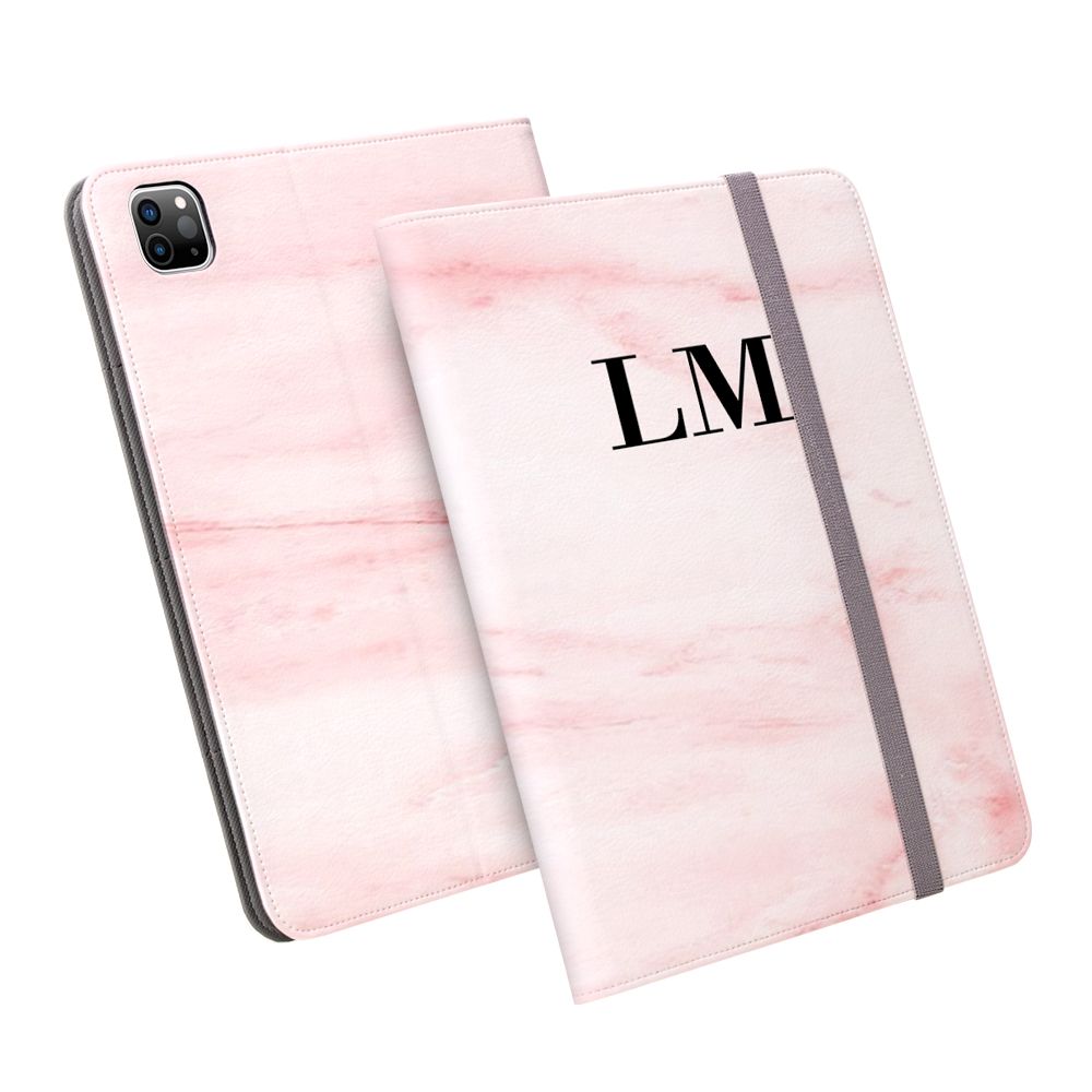 Personalised Cotton Candy Marble Initials iPad Pro Case