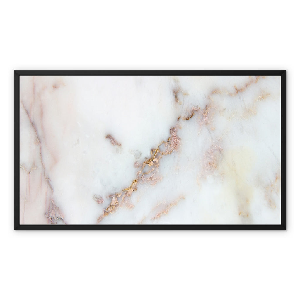 Gold Stained Marble Canvas Framed Canvas