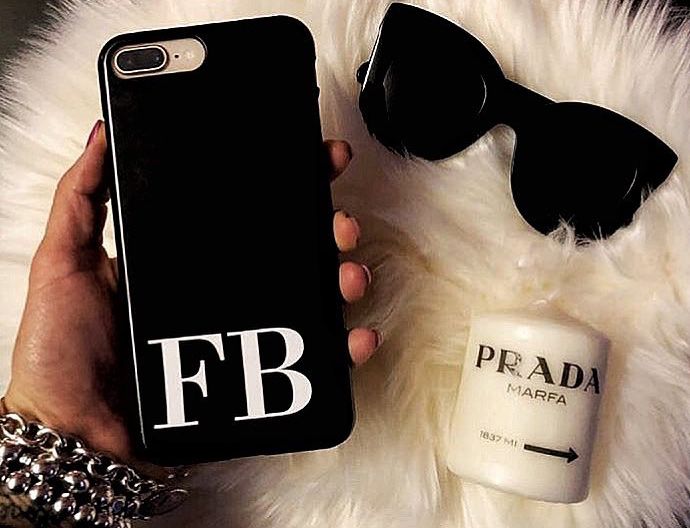 Personalised Black x White Initials iPhone XS Max Case