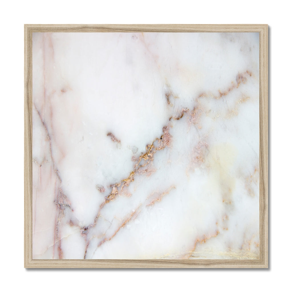 Gold Stained Marble Canvas Framed Print