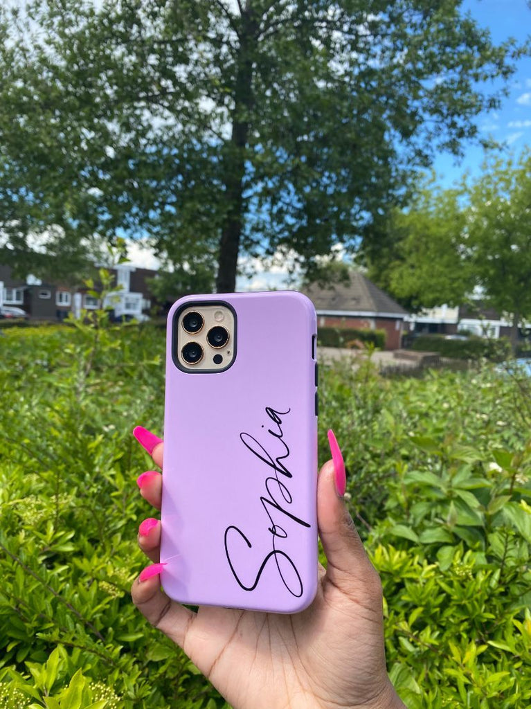Personalised Purple Name iPhone 15 Case