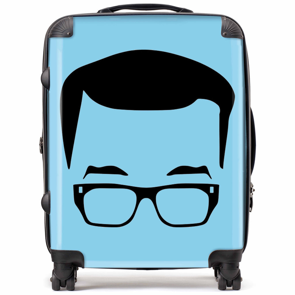 Custom image on blue background Suitcase