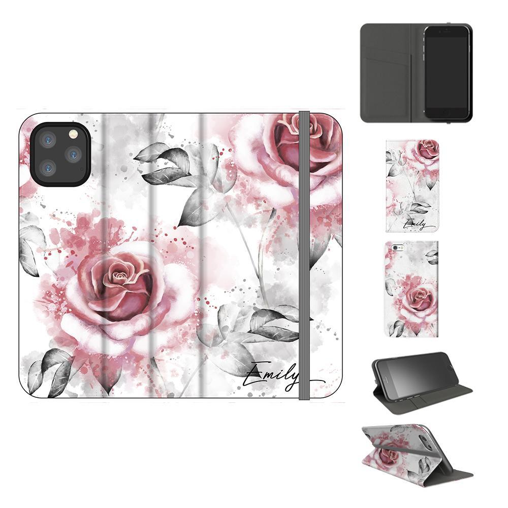Personalised Floral Rose Initials iPhone 11 Pro Case