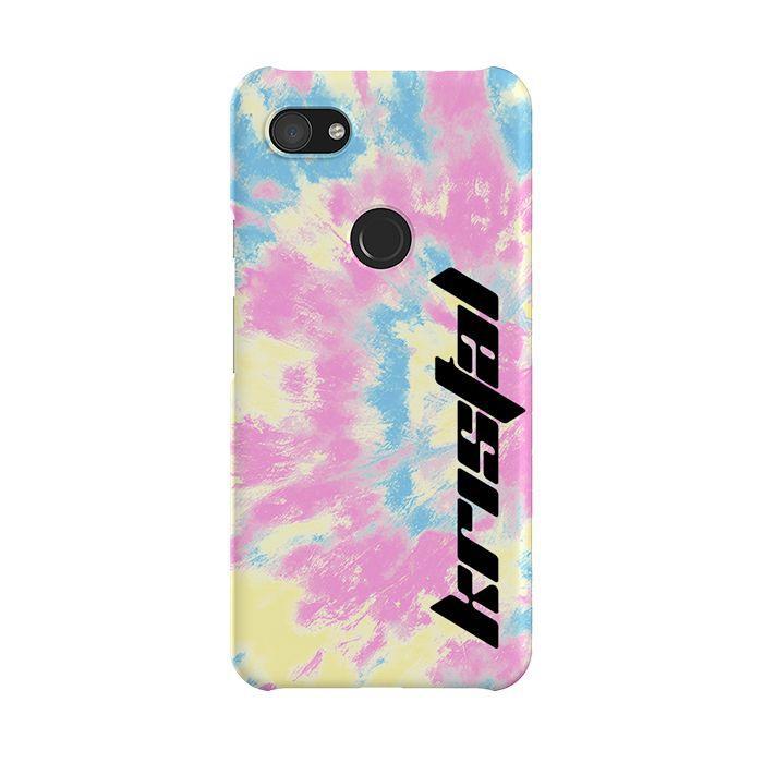 Personalised Multicolor Tie Dye Name Google Pixel 3A XL Case