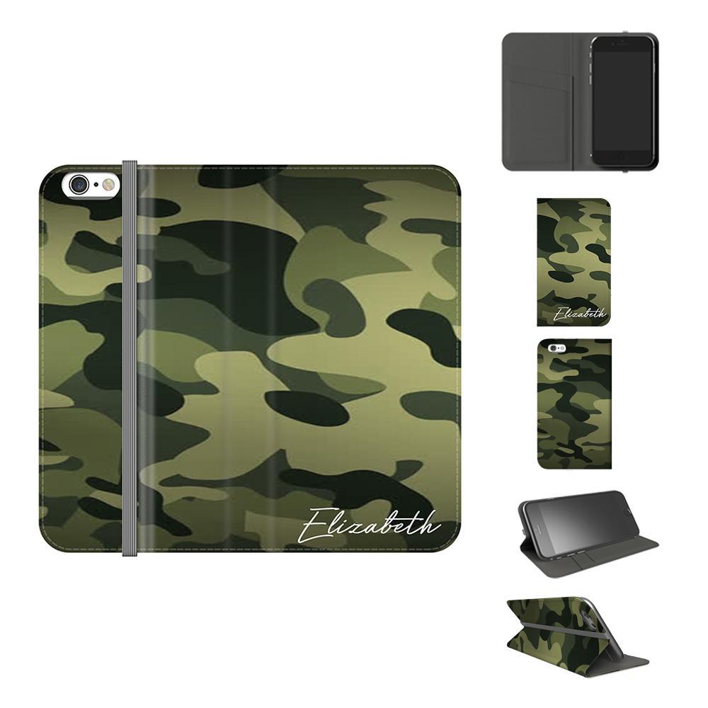 Personalised Green Camouflage Initials iPhone 6 Plus/6s Plus Case