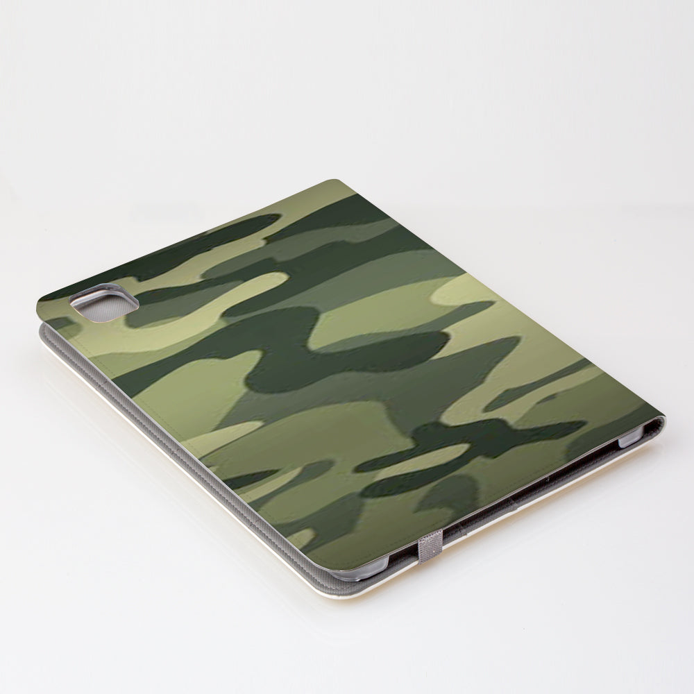 Personalised Green Camouflage Initials iPad Pro Case
