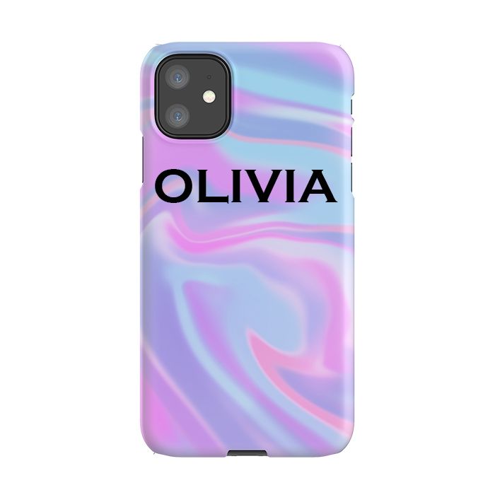 Personalised Luxe Blue Name iPhone 11 Case