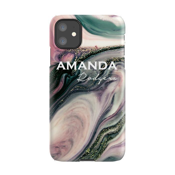 Personalised Swirl Marble Name iPhone 11 Case