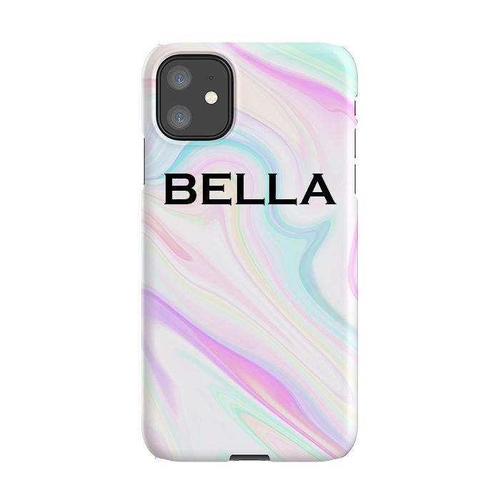 Personalised Pastel Swirl Name iPhone 11 Case