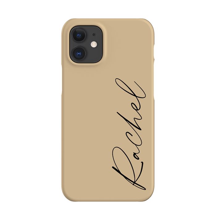 Personalised Tan Name iPhone 12 Mini Case