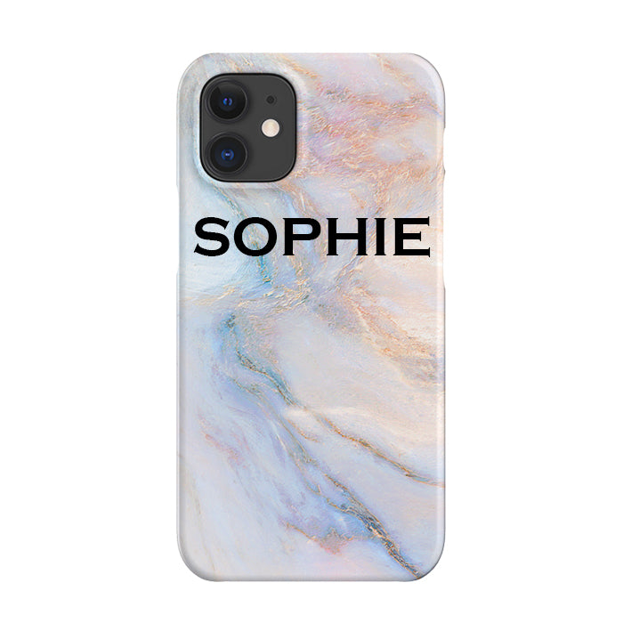 Personalised Moonshine Marble Name iPhone 12 Case