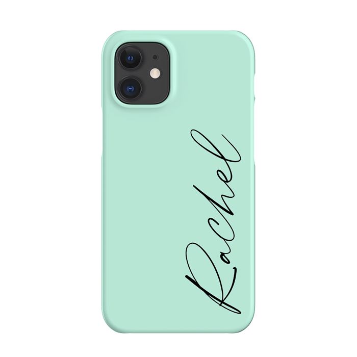 Personalised Pale Green Name iPhone 12 Mini Case