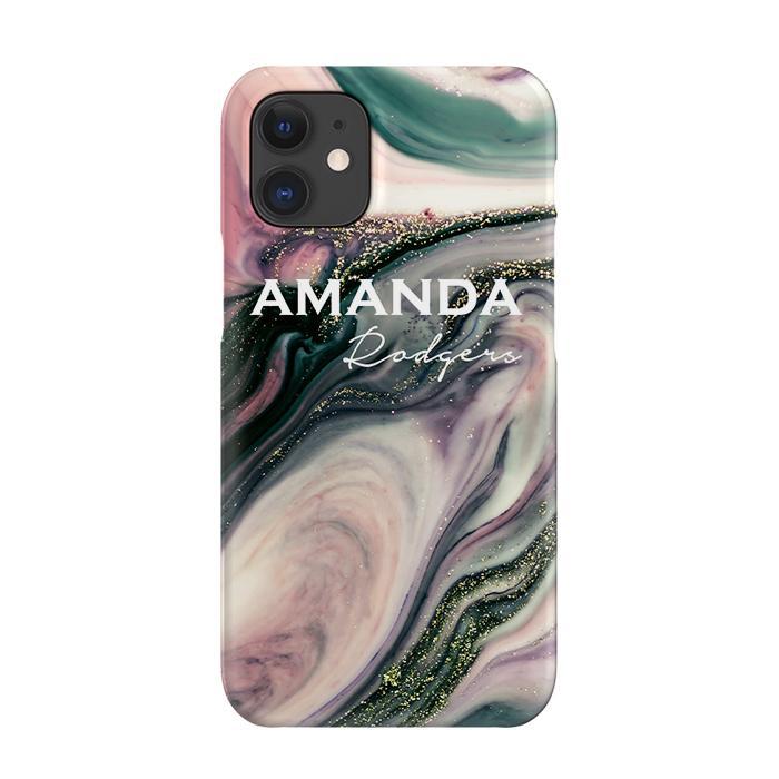 Personalised Swirl Marble Name iPhone 12 Mini Case