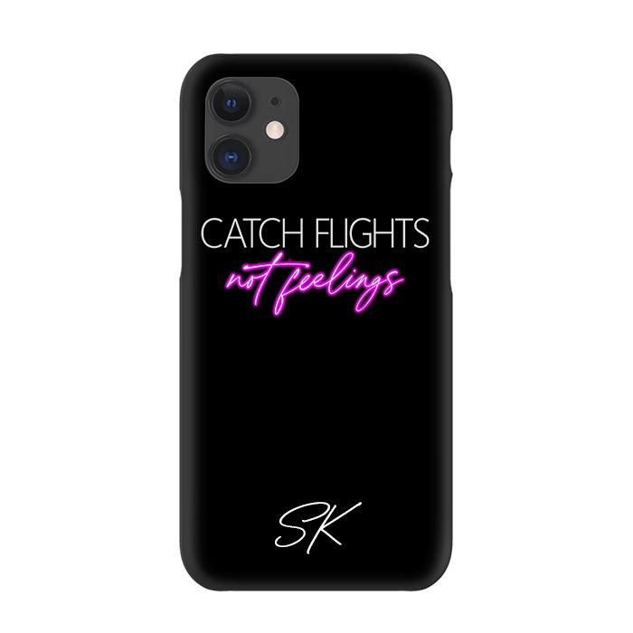 Personalised CATCH FLIGHTS not feelings iPhone 12 Mini
