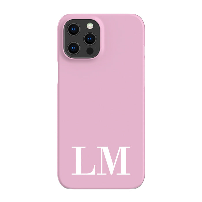 Personalised Pink x White Initials iPhone 12 Pro Case
