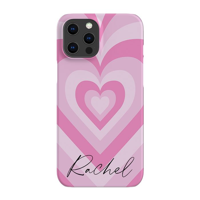 Personalised Pink Heart Latte iPhone 13 Pro Max Case