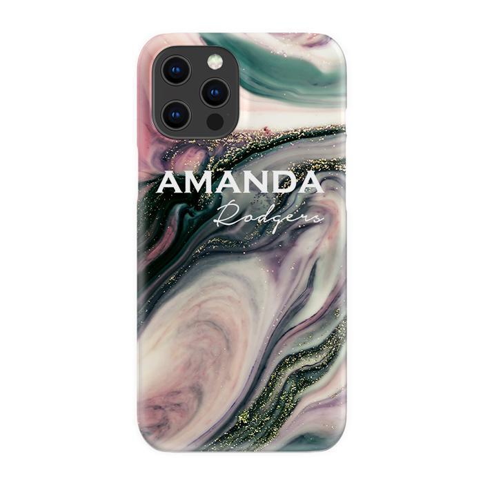 Personalised Swirl Marble Name iPhone 12 Pro Max Case