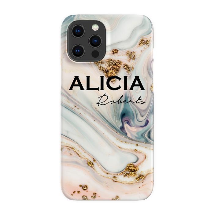 Personalised Fantasia Marble Name iPhone 14 Pro Max Case