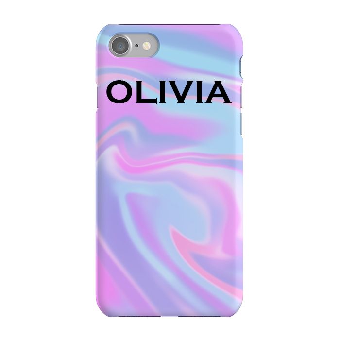Personalised Luxe Blue Name iPhone 7 Case
