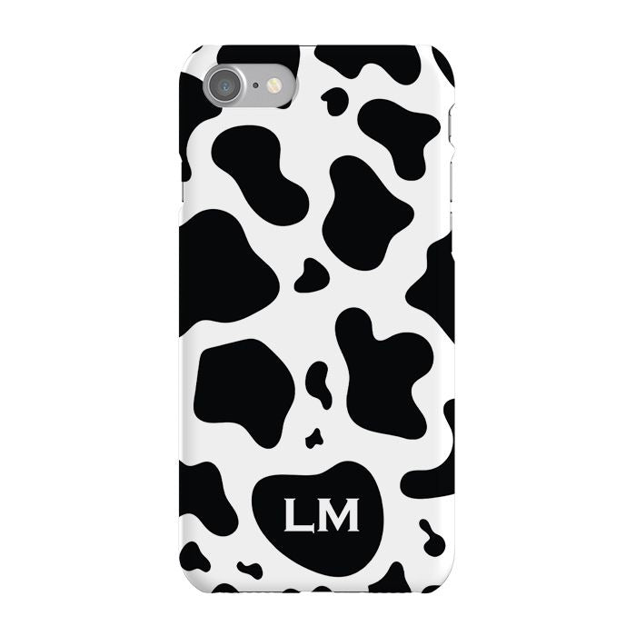 Personalised Cow Print Initials iPhone 7 Case