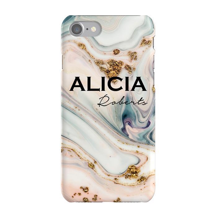 Personalised Fantasia Marble Name iPhone 7 Case