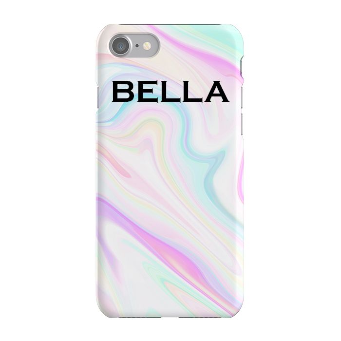 Personalised Pastel Swirl Name iPhone 7 Case