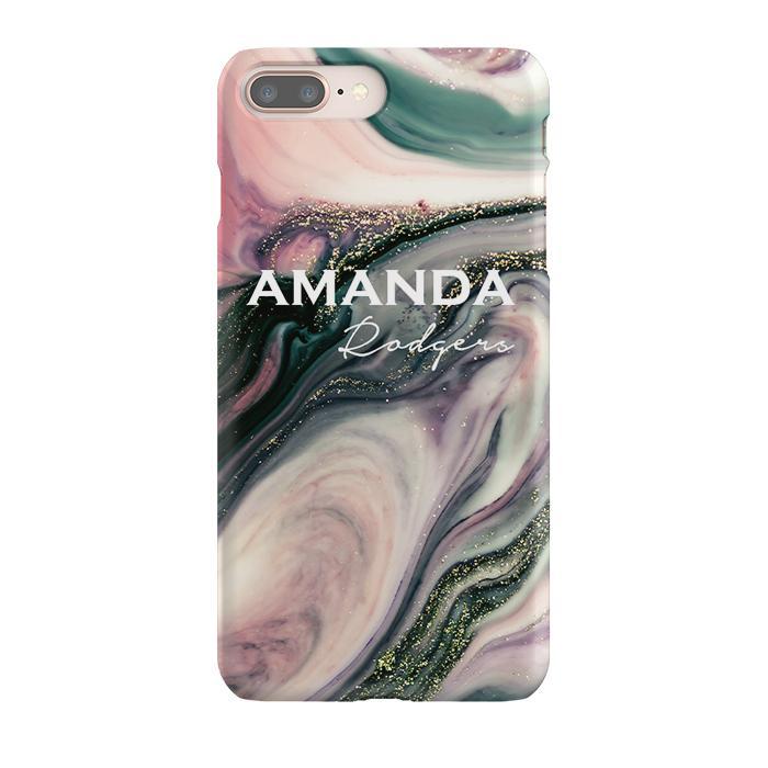 Personalised Swirl Marble Name iPhone 8 Plus Case