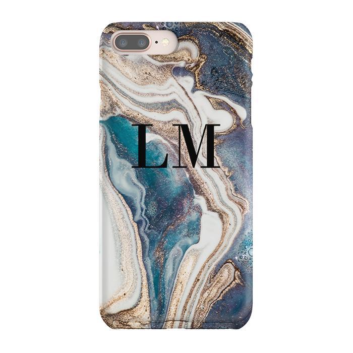 Personalised Luxe Marble Initials iPhone 7 Plus Case