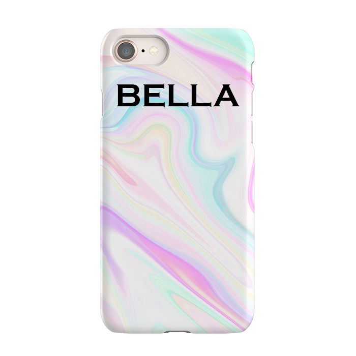 Personalised Pastel Swirl Name iPhone 8 Case