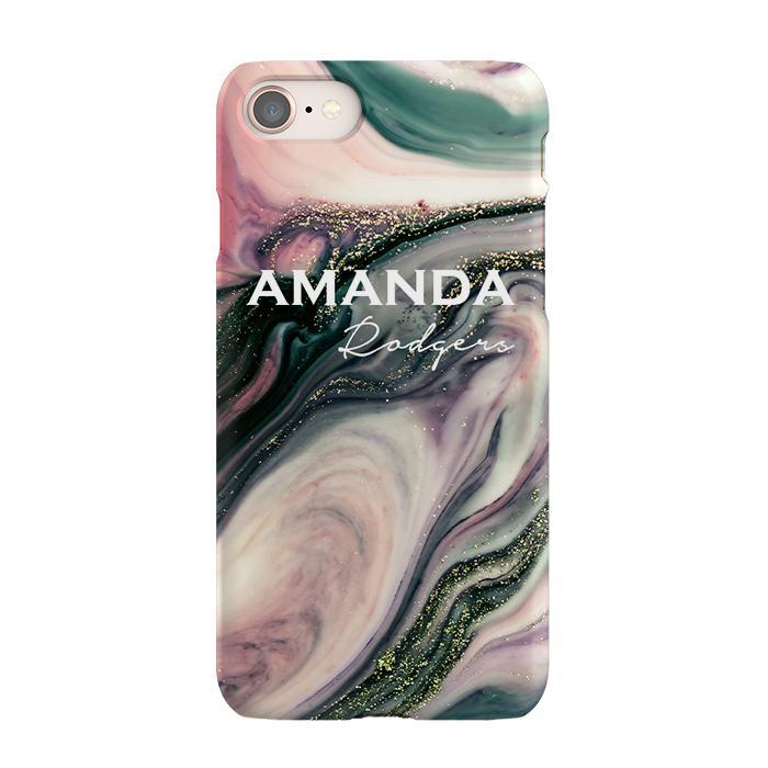 Personalised Swirl Marble Name iPhone SE Case