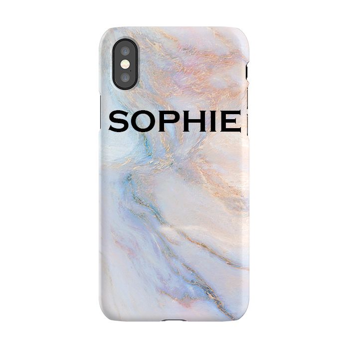Personalised Moonshine Marble Name iPhone XS Case
